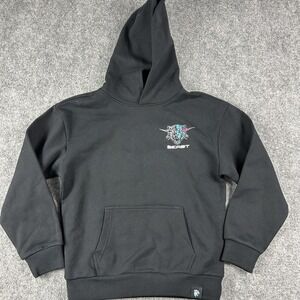 MrBeast Beast Hoodie Youth 12Y Black Graphic Logo Kids Sweatshirt Pullover NWOT